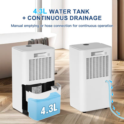 Luchtontvochtiger – Vochtvreter – Dehumidifier – Vochtbestrijder – Wasdroger – 26L per Dag – Wifi Bediening – Stil – Timer 24 Uur