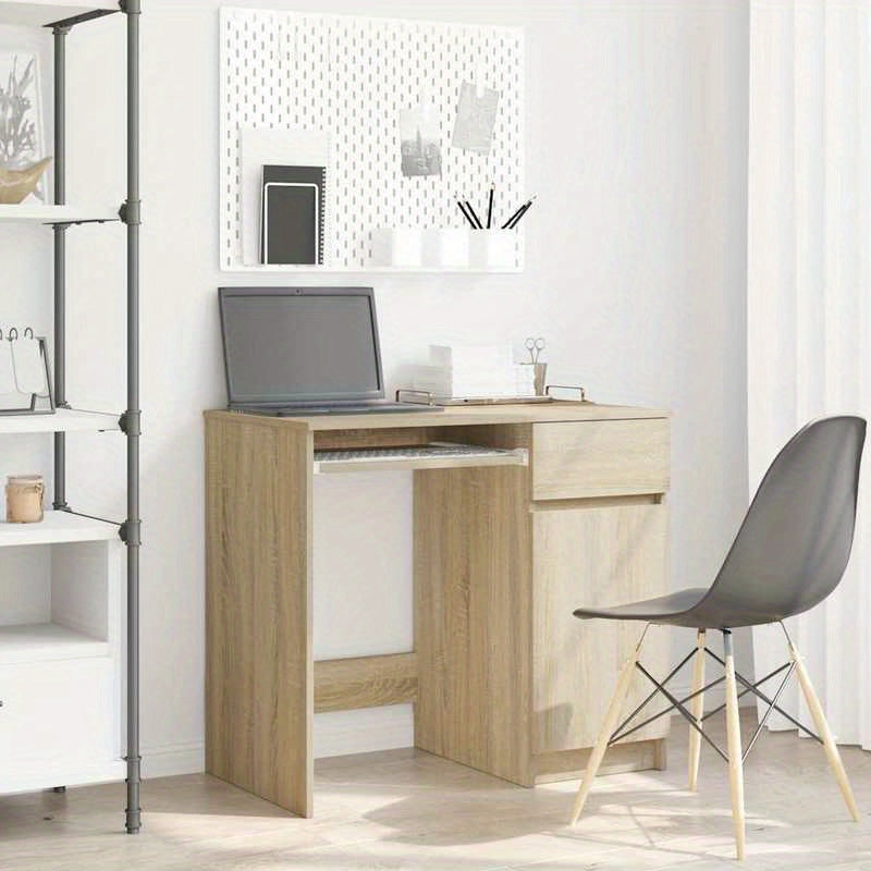 Bureau – Schrijftafel – Computertafel – Werkplek – Kantoormeubel – Sonoma Eiken – Compact 86x49x76 cm – Stevig Spaanplaat
