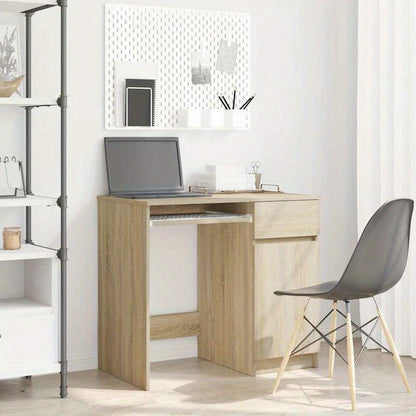Bureau – Schrijftafel – Computertafel – Werkplek – Kantoormeubel – Sonoma Eiken – Compact 86x49x76 cm – Stevig Spaanplaat