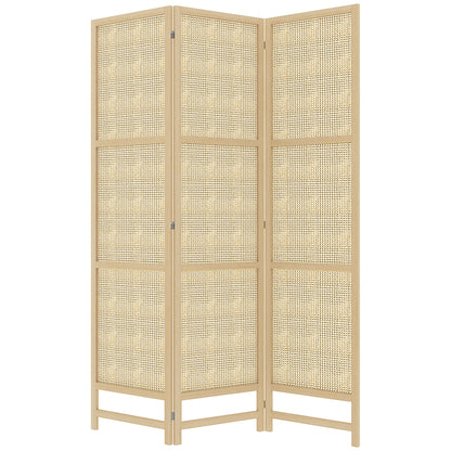 Kamerscherm – Roomdivider – Scheidingswand – Ruimteverdeler – Room Screen – Natuurlijke 3-Delige Kamerscherm – 180 cm Breed – Handgeweven Design – Inklapbaar & Vrijstaand