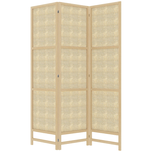 Kamerscherm – Roomdivider – Scheidingswand – Ruimteverdeler – Room Screen – Natuurlijke 3-Delige Kamerscherm – 180 cm Breed – Handgeweven Design – Inklapbaar & Vrijstaand