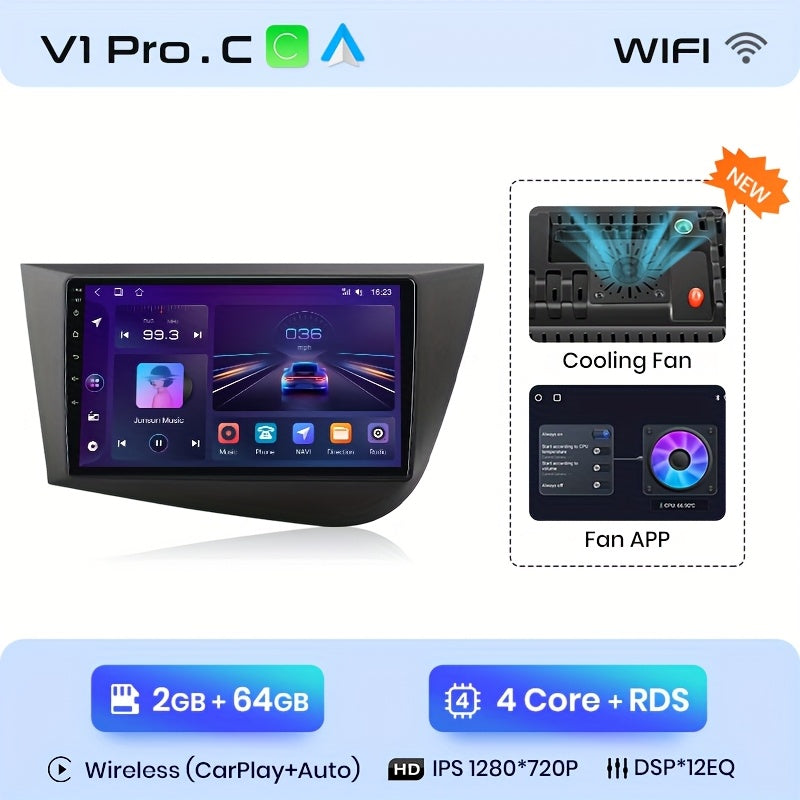 Multimedia Speler – Autoradio – 2 Din Speler – Touchscreen Radio – Inbouw Radio – 9 Inch Scherm – WiFi Verbinding – GPS Navigatie