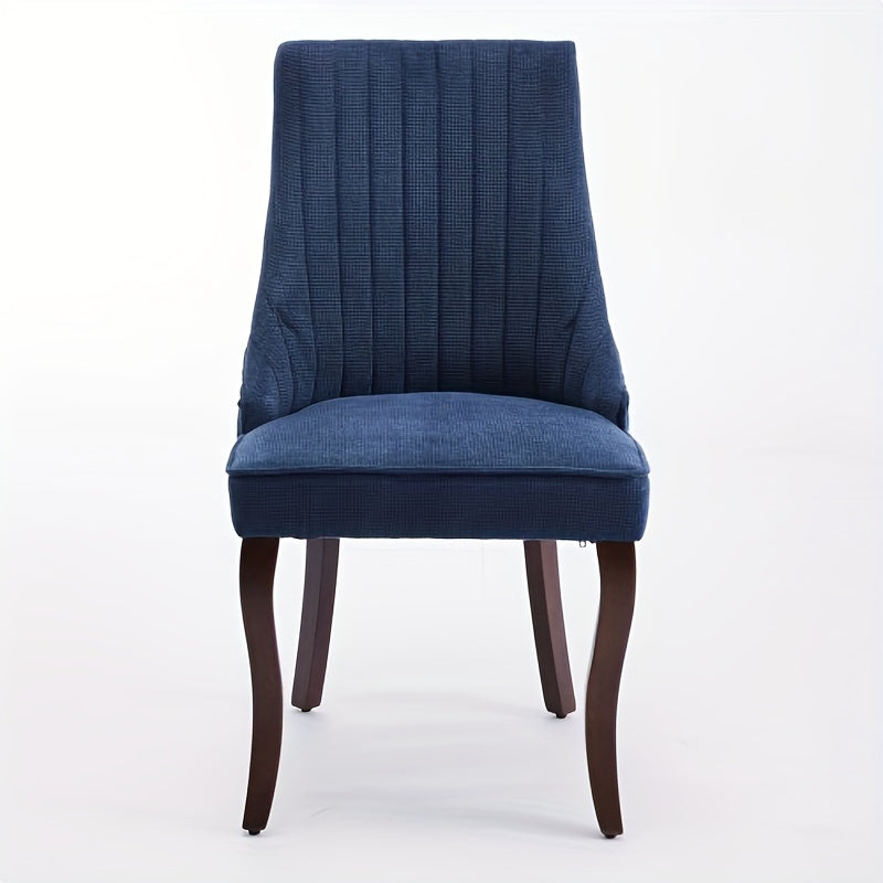 Eetkamerstoel – Stoel – Kuipstoel – Armstoel – Dining Chair – Blauw – Hoog Comfort – Bamboe Frame