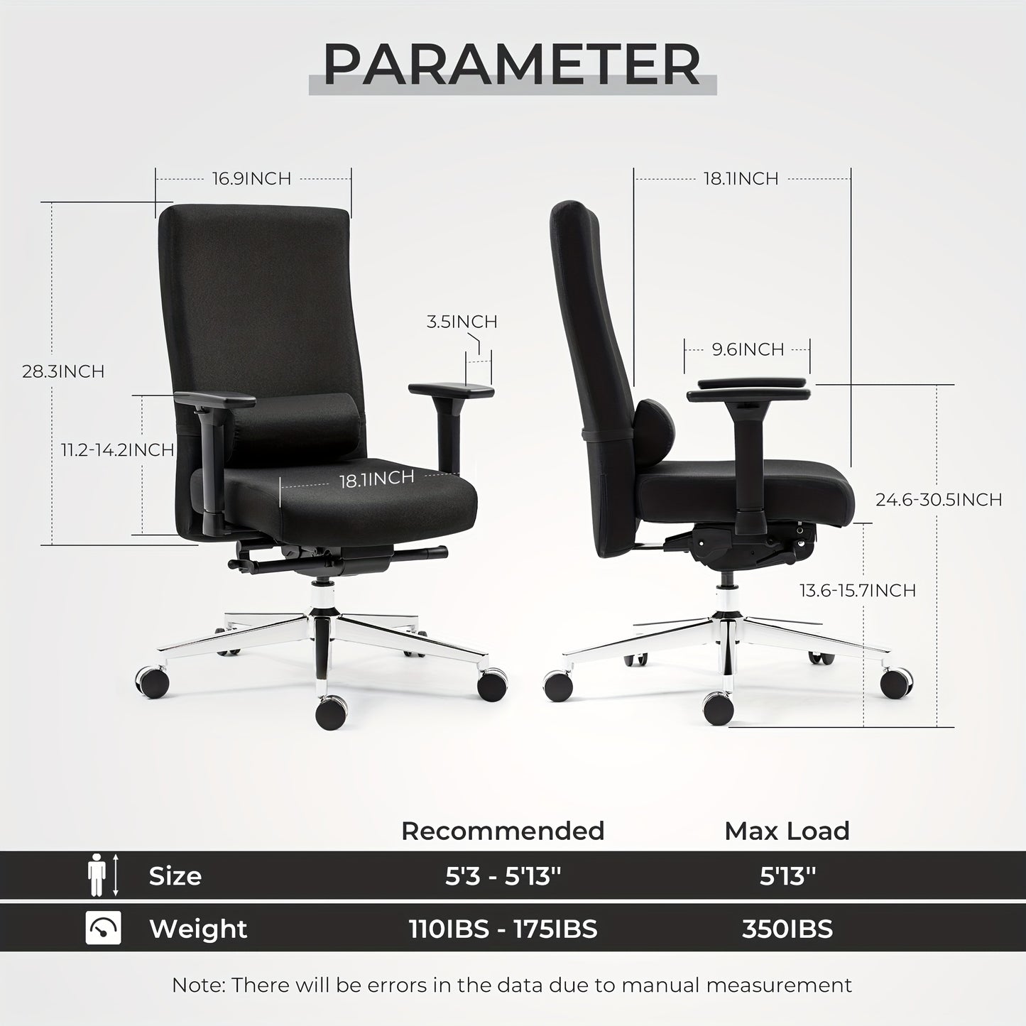 PU Bureaustoel – Computerstoel – Gamestoel – Werkstoelen – Draaistoel – Ergonomisch Recliner – Grote Hoge Rugleuning – Met Voetensteun – Wit