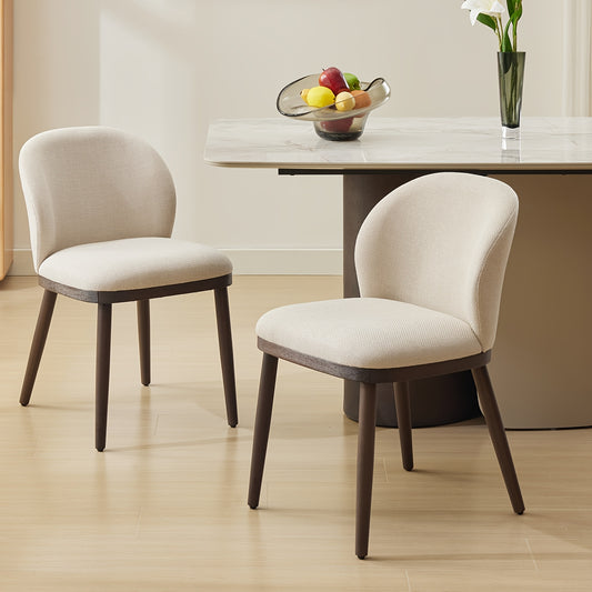 Eetkamerstoelen – Stoelen – Kuipstoelen – Keukenstoelen – Set Van 2 – Ergonomische Rugleuning – Massief Houten Poten