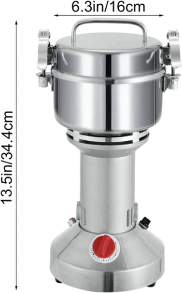 Elektrische Graanmolen - Moutmolen - Specerijenmolen - Spice Grinder - Kruidenmolen Elektrisch - 350G - 1400W - RVS
