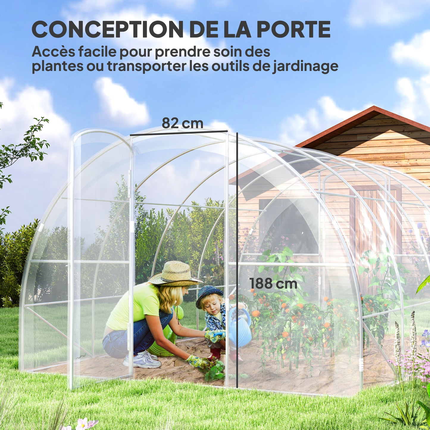 Tuinkas – Kweekkas – Moestuin Kas – Plantenkas – Serre – Transparant – 12 m² Ruimte – UV-bestendig PE-materiaal