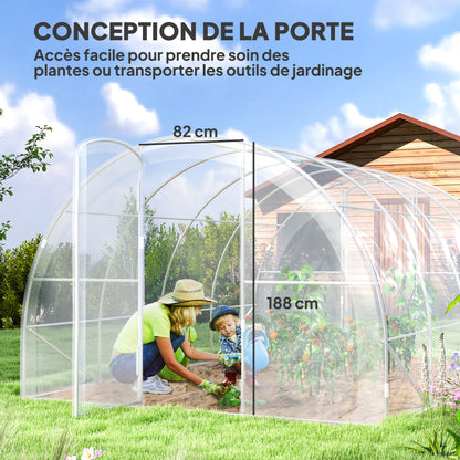 Tuinkas – Kweekkas – Moestuin Kas – Plantenkas – Serre – Transparant – 12 m² Ruimte – UV-bestendig PE-materiaal