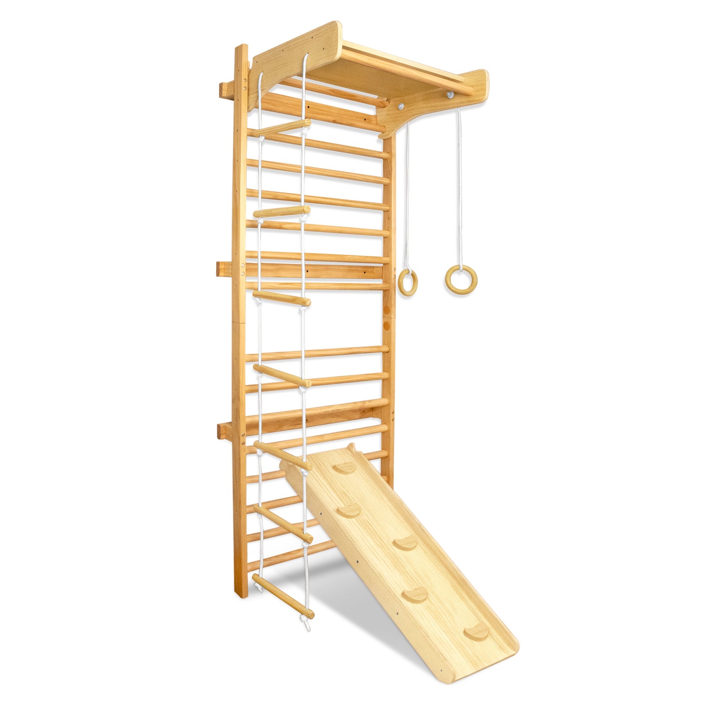 Klimrek – Klimframe – Speeltoestel – Turnrek – Gymnastiekrek – 6-in-1 Multifunctioneel Design – Hoogwaardig Houten Frame 215x82x6 cm