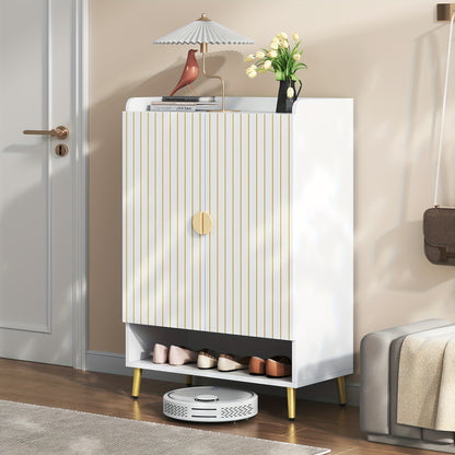Schoenenkast – Schoenopberger – Schoenrek – Schoenkommode – Halmeubel – MDF – Drie Lagen – Open Lade – Draagvermogen 20KG – Wit