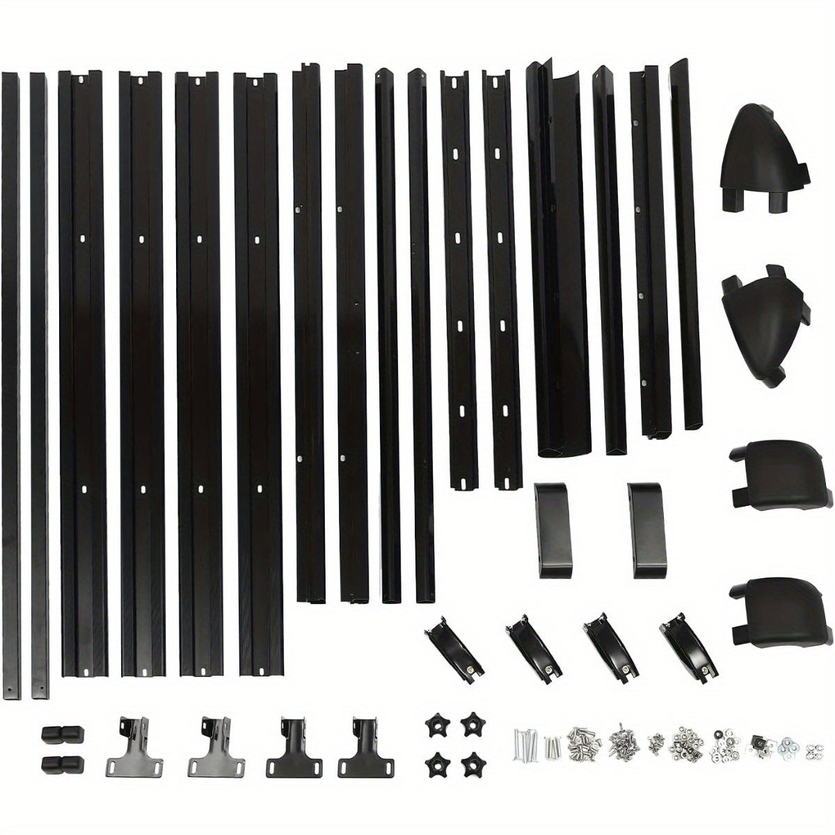 Dakkofferrek – Dakkofferdrager – Dakdrager – Bagagerek – Autodrager – Verstelbaar 140 cm – Draagvermogen 150 kg – Aluminium Zwart