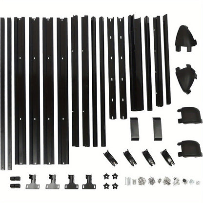 Dakkofferrek – Dakkofferdrager – Dakdrager – Bagagerek – Autodrager – Verstelbaar 140 cm – Draagvermogen 150 kg – Aluminium Zwart