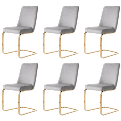 Eetkamerstoelen – Velvet Stoelen – Kuipstoelen – Stoelen – Meubels – Set Van 6 – Diamond Back Design – Gouden Metalen Poten