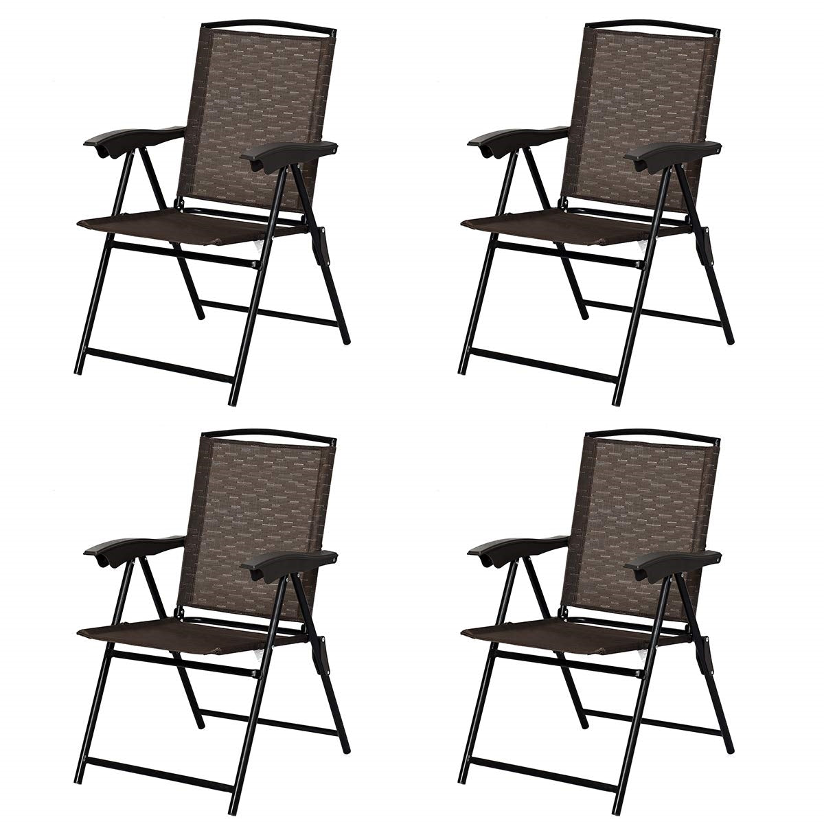 Vouwstoelen Set – Tuinstoelen – Terrasstoelen – Campingstoelen – Klapstoelen – Verstelbare Rugleuning – Weerbestendig Tot 135kg Capaciteit