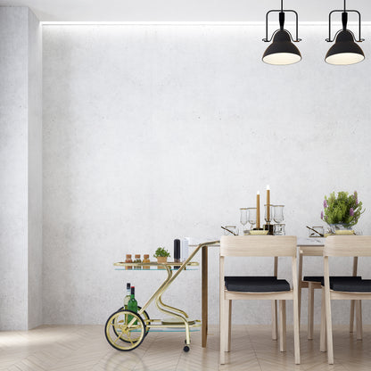 Serveerwagen Messing – Serveerwagen Op Wielen – Theewagen – Trolley – Dressoir – Met 2 Glazen Planken – Stevig Metalen Frame