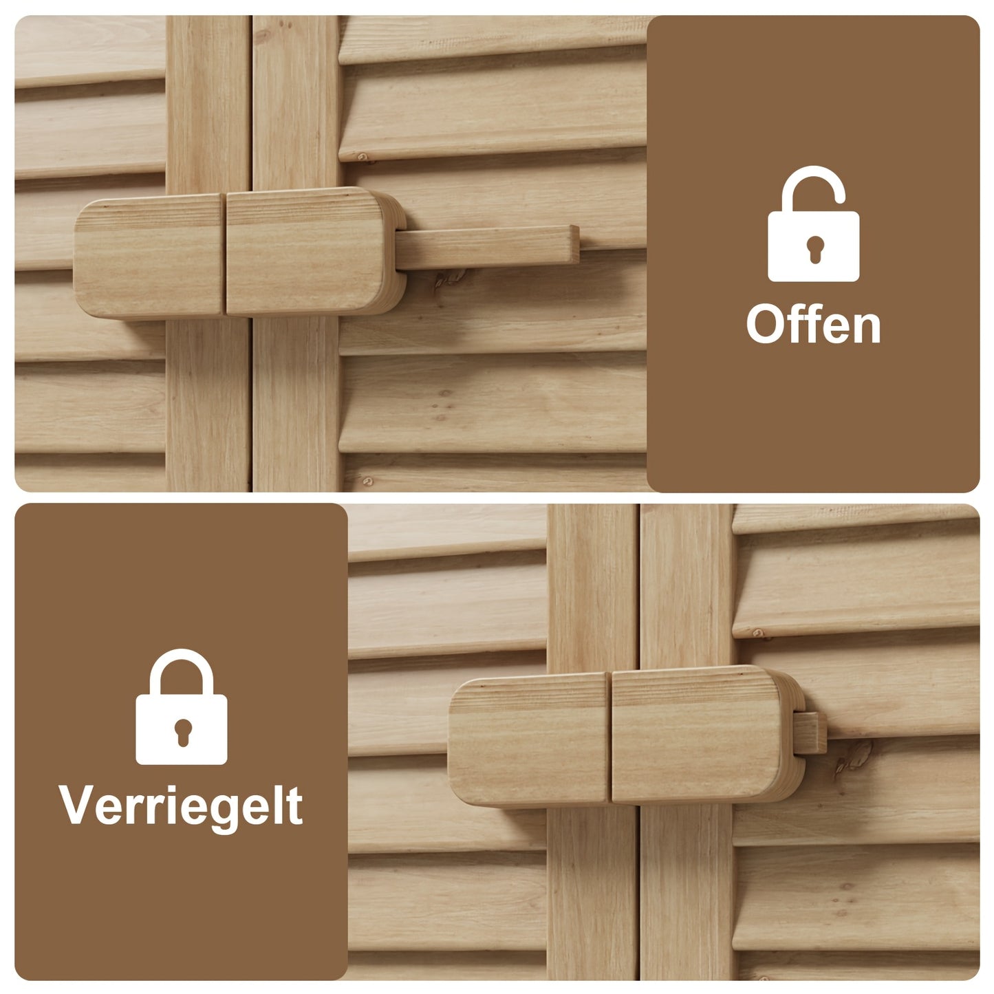 Plantenstandaard Hout – Bloemenrek Tuinmeubel – Werkbank Met Gereedschapskast – Buiten Klembare Opbergruimte – Duurzaam Hout – Met Slot En Zijhaken