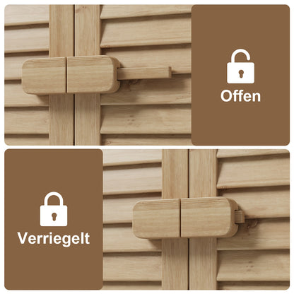 Plantenstandaard Hout – Bloemenrek Tuinmeubel – Werkbank Met Gereedschapskast – Buiten Klembare Opbergruimte – Duurzaam Hout – Met Slot En Zijhaken