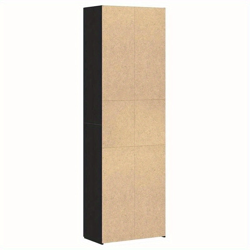 Opbergkast – Opbergmeubel – Kast – Opbergkast Voor Kantoor – Zwarte Eikenhout Composiet – 60x32x190 cm – Stijlvol En Ruim – Duurzaam En Verplaatsbaar