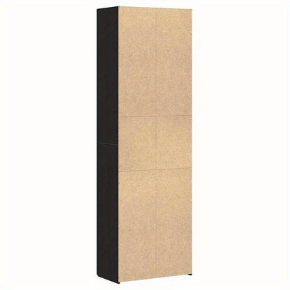 Opbergkast – Opbergmeubel – Kast – Opbergkast Voor Kantoor – Zwarte Eikenhout Composiet – 60x32x190 cm – Stijlvol En Ruim – Duurzaam En Verplaatsbaar