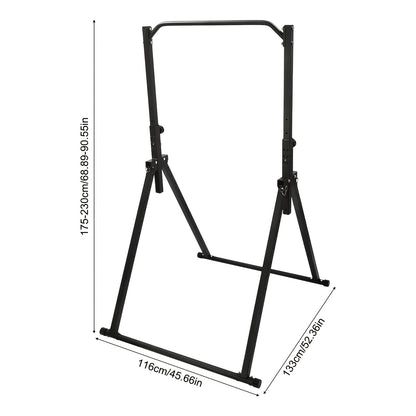 Pull Up Bar – Dips Station – Power Tower – Fitness Rek – Thuisgym – Verstelbare Hoogte – Carbonstaal – Max. 200 kg Belastbaar – Vouwbaar & Vrijstaand