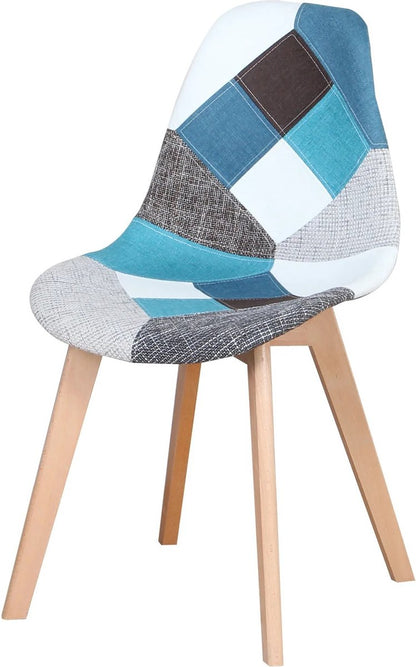Eetkamerstoelen - Design Stoelen – Gestoffeerd - Kuipstoel - Stoel – Stoelen - Eetkamerstoelen Set van 4 - Rood | Oranje | Blauw