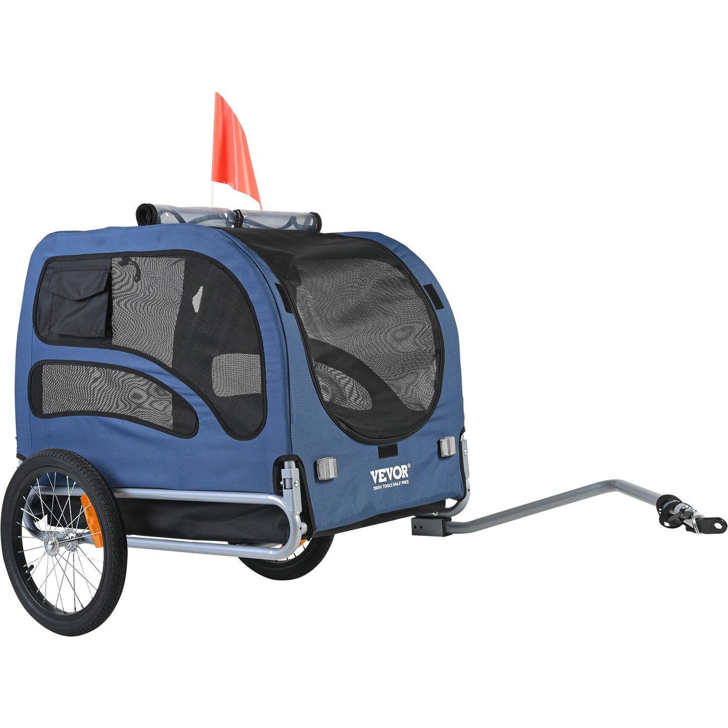 Hondenaanhanger – Hondenfietskar – Fietsaanhanger – Hondenbuggy – Fietskar Voor Honden – Draagvermogen 45 kg – Opvouwbaar Met Snelsluitwielen