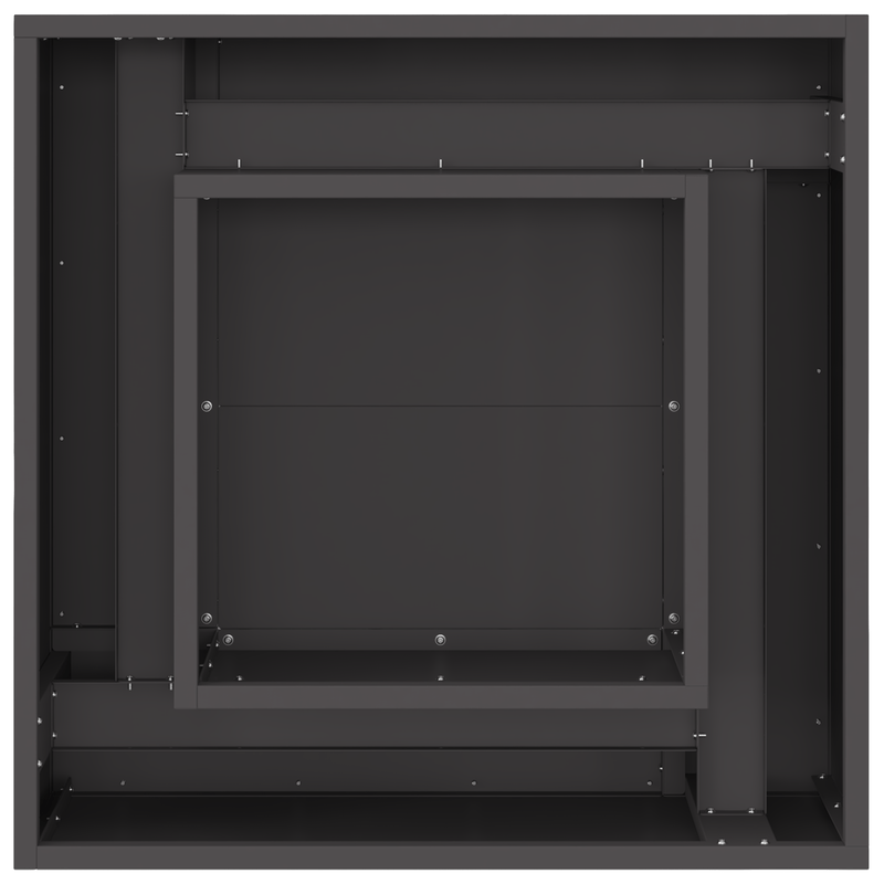 Vuurschaal Outdoor – Tuinhaard – Terrasverwarmer – Barbecueplaats – Tuinkachel – Zwart – Robuust Zwaar Staal – Compact 60x60x30 cm