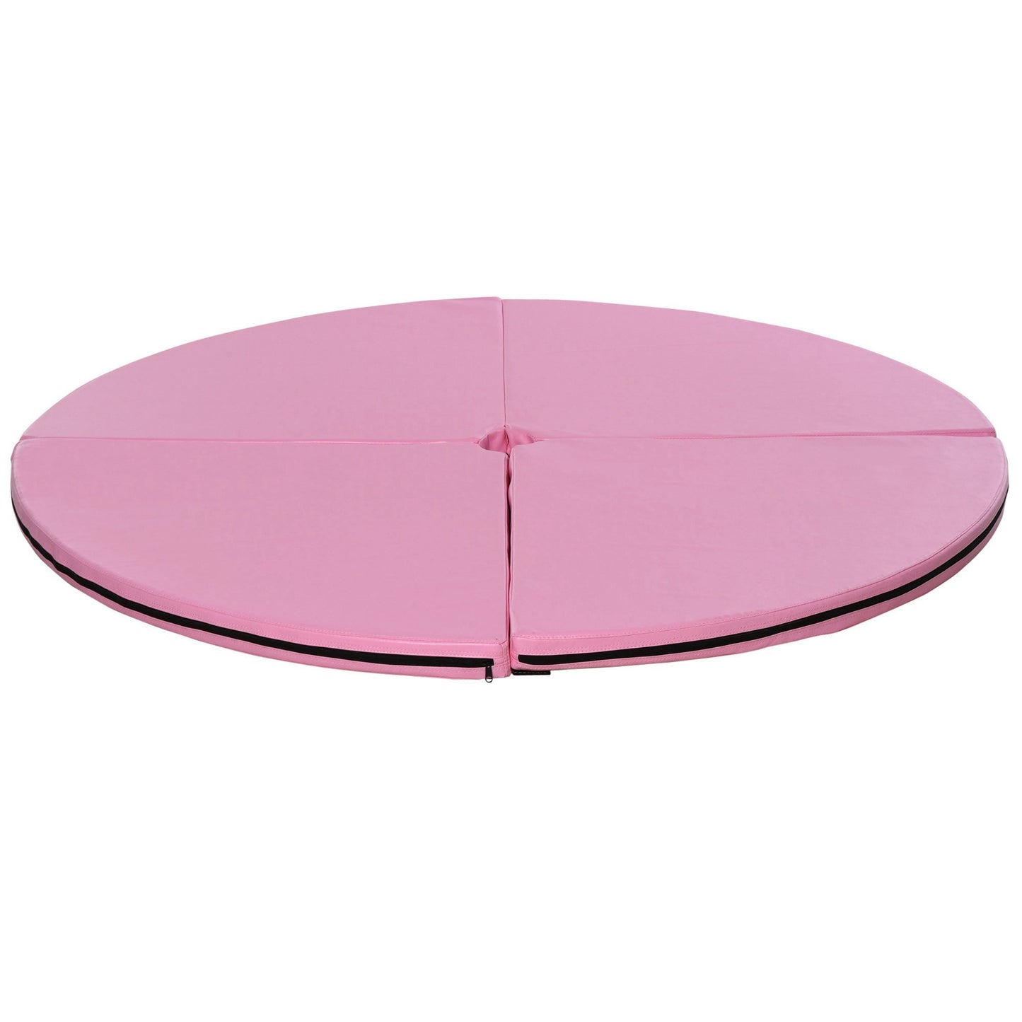 Paaldansmat – Valmat – Beschermmat – Oefenmat – Sportmat – Diameter 150 cm – Dikte 5 cm – Opvouwbaar – Waterdicht kunststof – Roze