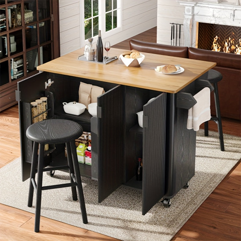 Bijzettafel Buiten – Tuinmeubel – Terrastafel – Balkon Tafel – Buiten Tafel – Weerbestendig Stalen Frame – Hardhouten Blad – Voor 4 Personen