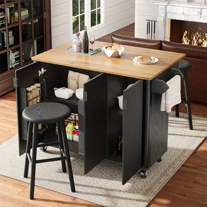 Bijzettafel Buiten – Tuinmeubel – Terrastafel – Balkon Tafel – Buiten Tafel – Weerbestendig Stalen Frame – Hardhouten Blad – Voor 4 Personen