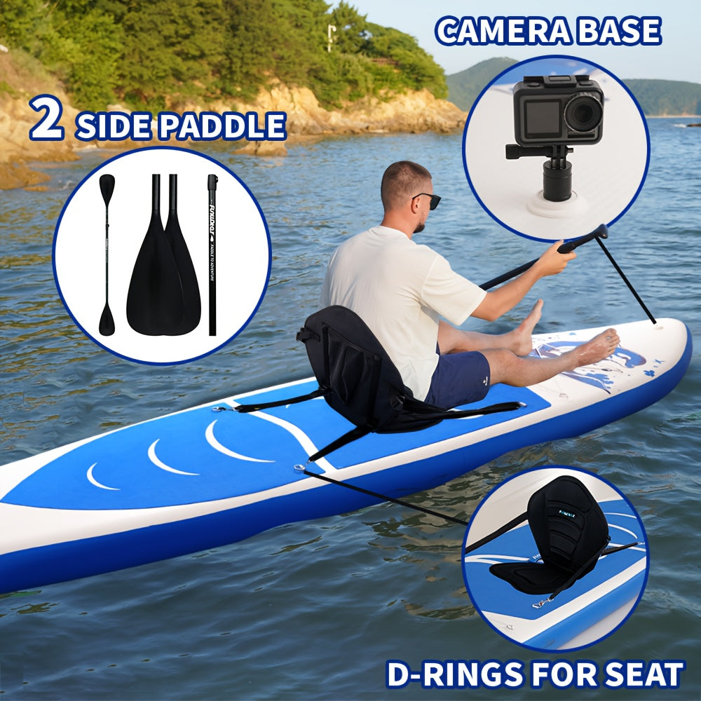 Inflatable Paddleboard – Opblaasbare Sup – Stand Up Paddle – Paddle Board Gonflable – Sup Board – 350x84x15 cm – Draagkracht 180+ kg – Blauw-Wit Delfijnen Design