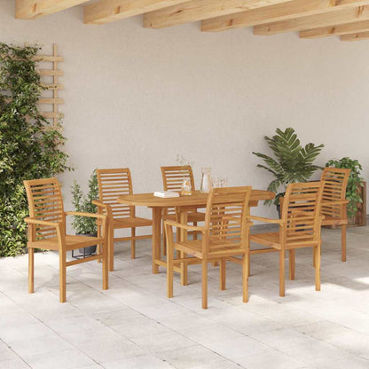 Tuinset – Dining Set – Bistroset – Loungeset – Tuinmeubelset – Massief Acaciahout – 7 Persoons – Weerbestendig – Ergonomisch Comfort