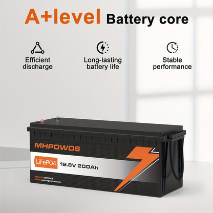 Li-ion Accu – Lithium Batterij – Oplaadbare Accu – LiFePO4 Accu – 12,8V 100Ah – Hoge Capaciteit 2560W – Bescherming bij Lage Temperatuur