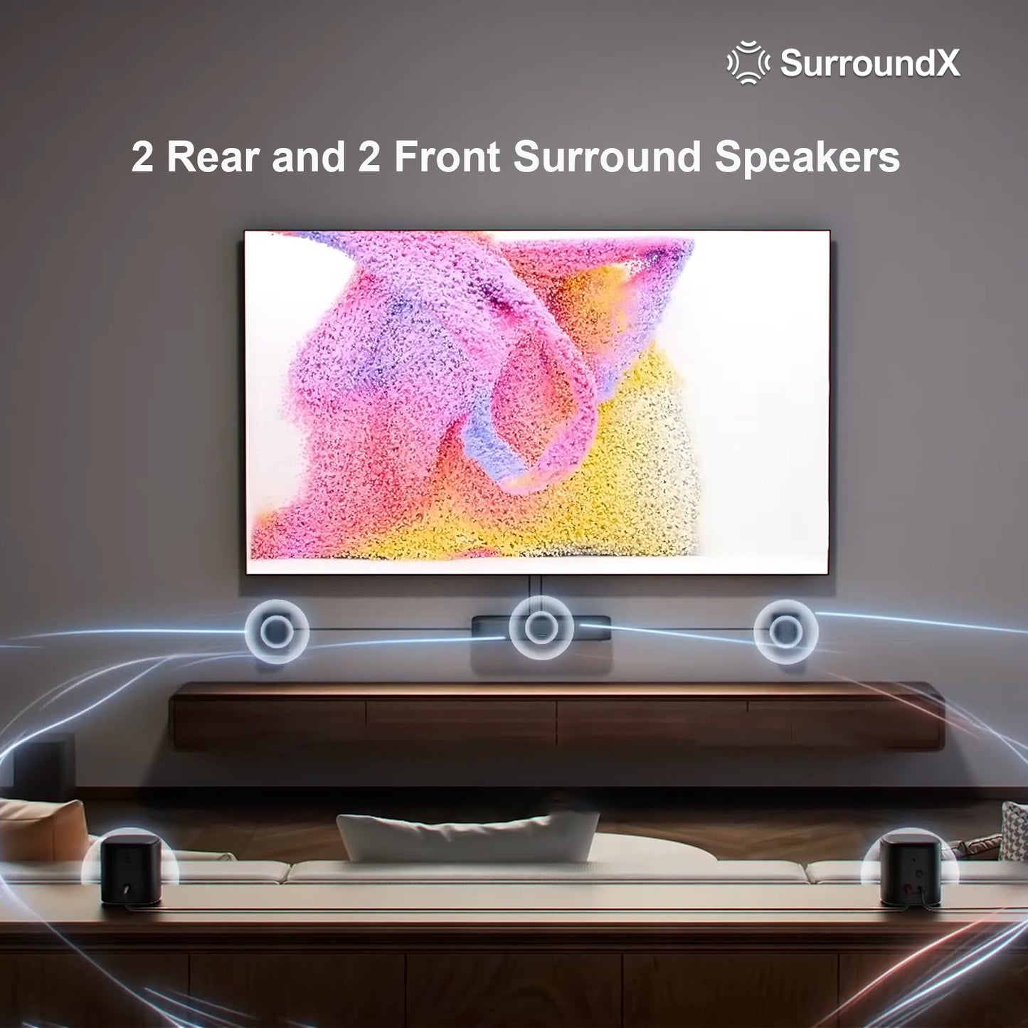 Soundbar – Surround Sound Systeem – Home Cinema Speaker – Draadloze Luidspreker – Subwoofer – 7.1 Kanaals – 330W Piekvermogen – App Bediening