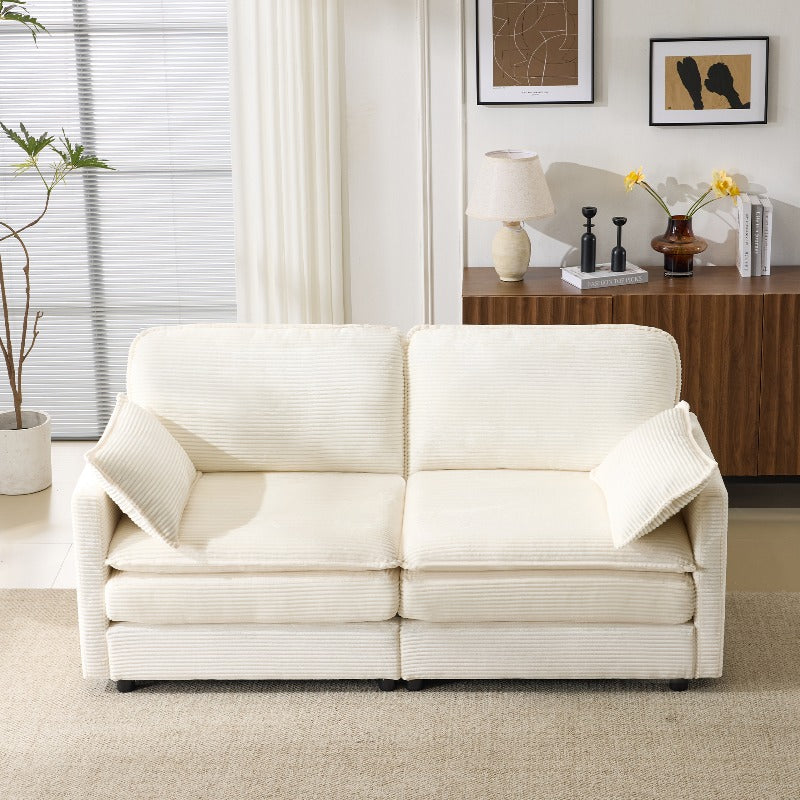 Loveseat – 2-Zitsbank – Kleine Bank – Tweezitsbank – Sofa – Compact Formaat – Metalen Frame – Onderhoudsvriendelijke Bekleding – Direct Gebruiksklaar