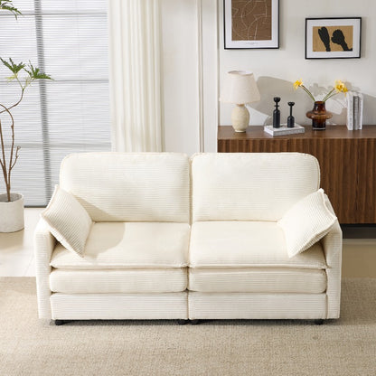 Loveseat – 2-Zitsbank – Kleine Bank – Tweezitsbank – Sofa – Compact Formaat – Metalen Frame – Onderhoudsvriendelijke Bekleding – Direct Gebruiksklaar
