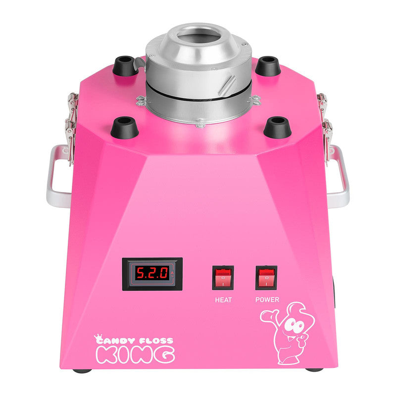 LED Pink Cotton Candy Machine 52cm 1030W Royal Catering RCZK-1030-W-R - QUORE