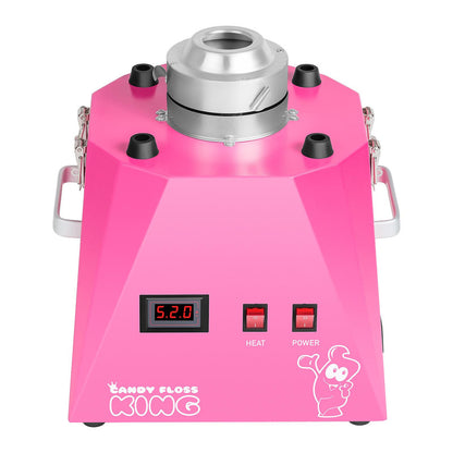 LED Pink Cotton Candy Machine 52cm 1030W Royal Catering RCZK-1030-W-R - QUORE