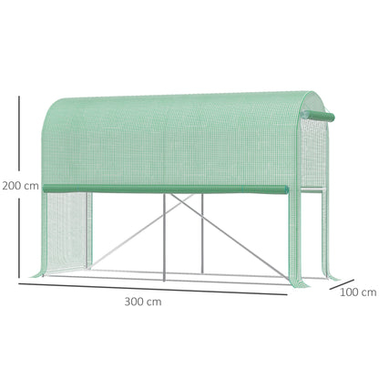 Tuinserre – Kas – Kweekkas – Groentekas – Plantenkas – Compact 3x1x2 Meter – Hoogwaardig PE Zeildoek 140g/m²