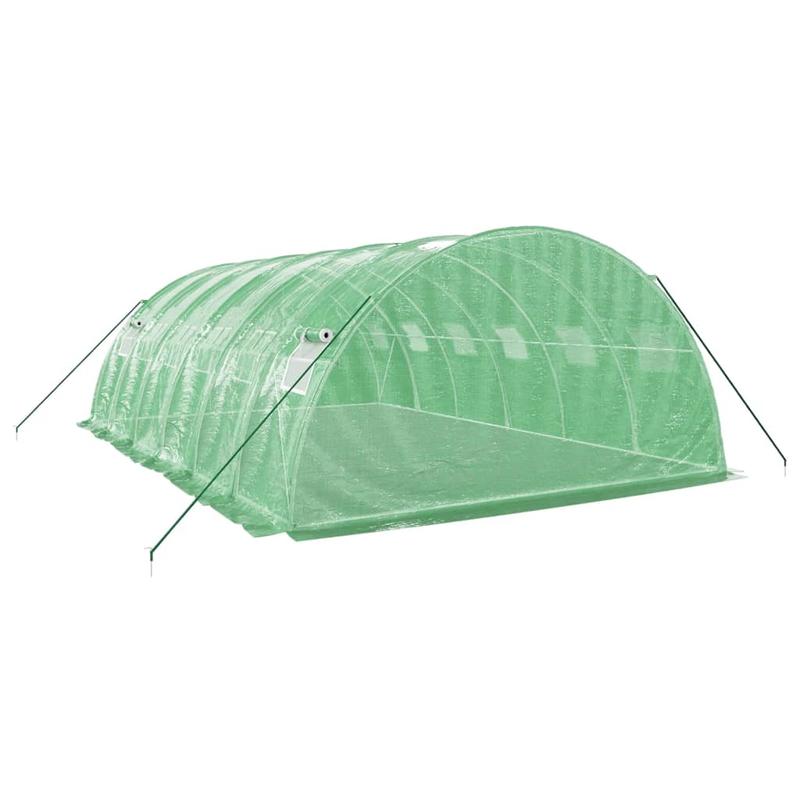Green greenhouse with steel frame, 24 square meter, 6x4x2m