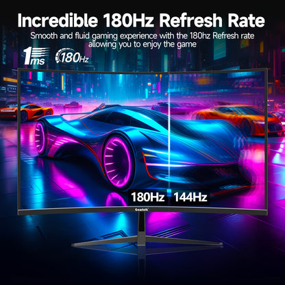 Gaming Monitor – Curved Monitor – PC Monitor – Full HD Monitor – 32 Inch Monitor – 180Hz Verversingssnelheid – 1500R Gebogen Scherm