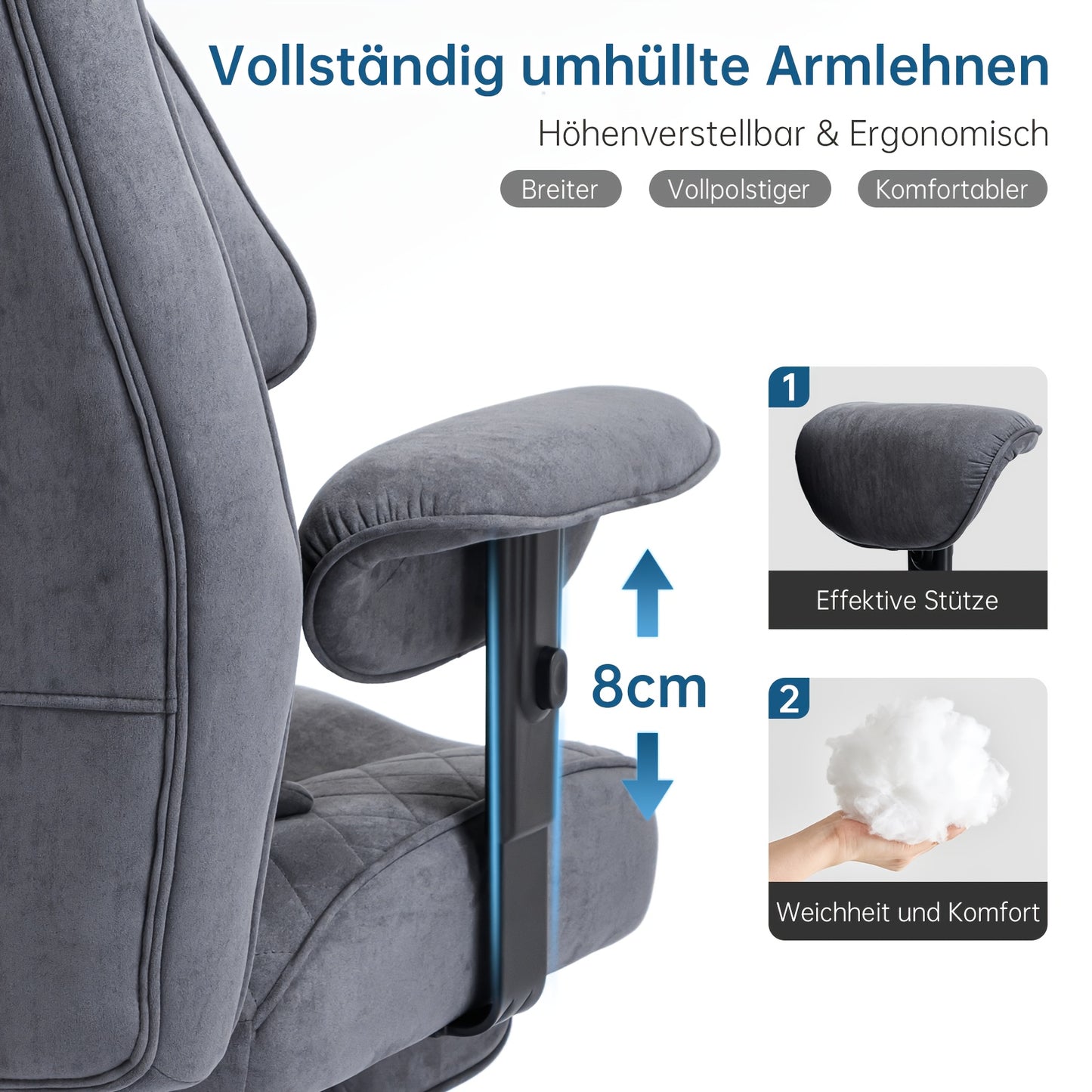 Ergonomische Bureaustoel – Kantoostoel – Gamestoel – Werkstoel – Executive Stoel – Verstelbare Zithoogte – Uitschuifbare Voetensteun – Mesh Zwart – Draagvermogen 200 kg