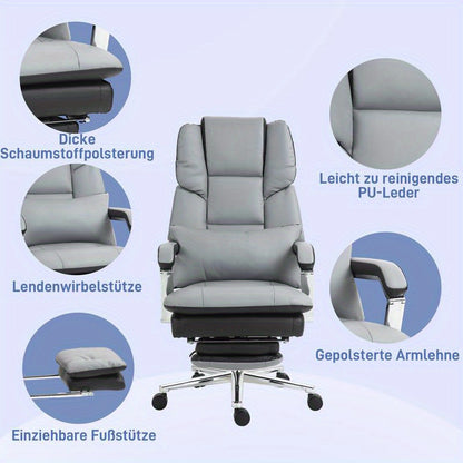 Ergonomische Bureaustoel – Verstelbare Bureaustoel – Gamerstoel – Computestoel – Draaistoel – 360° Draaibaar – Comfortabele Lendensteun