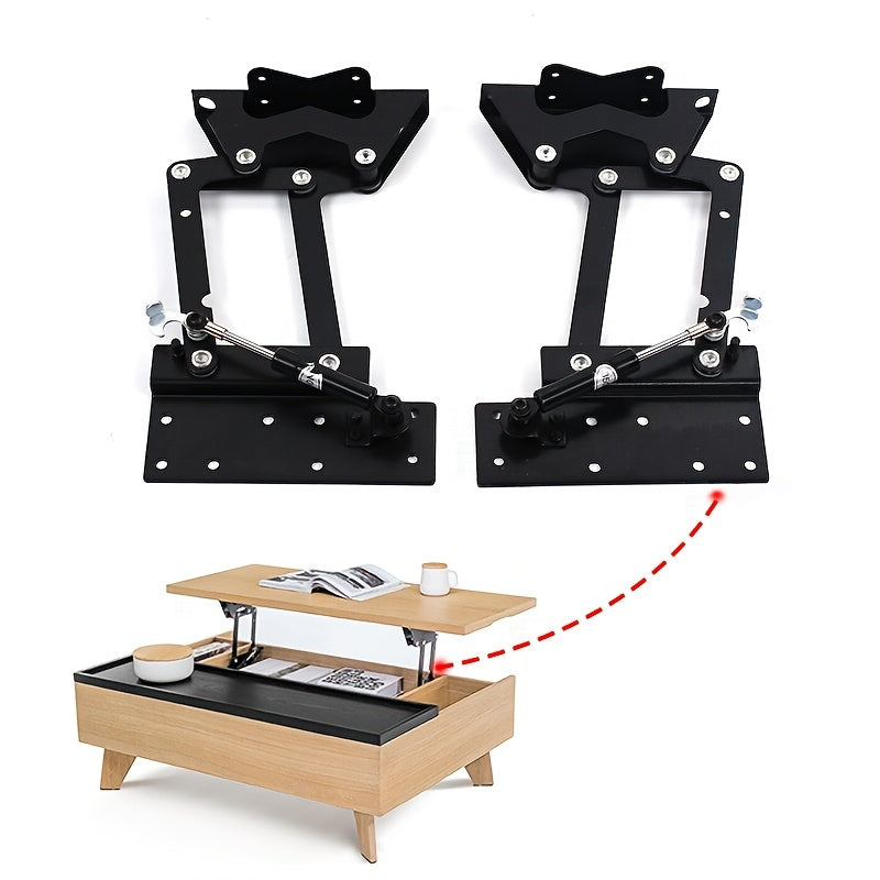 Scharnier – Meubelscharnier – Hefmechanisme – Deurscharnier – Koffietafel Hefscharnier – Zwart Staal – 35 kg Draagkracht – Voorliggend 110°