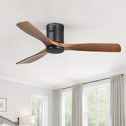 Plafondventilator – Ventilator – Plafond Waaier – Dakventilator – Hout Bladen Ventilator – 132 cm – Geruisloze DC-Motor met Afstandsbediening