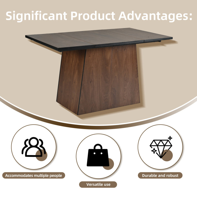 Eettafelset – Eethoek – Keukentafel Set – Zitgroep – Eetkamermeubel – MDF Tafelblad – Metalen Frame – Ruime 138,5x80 cm Tafel – Beige Fluwelen Stoelen