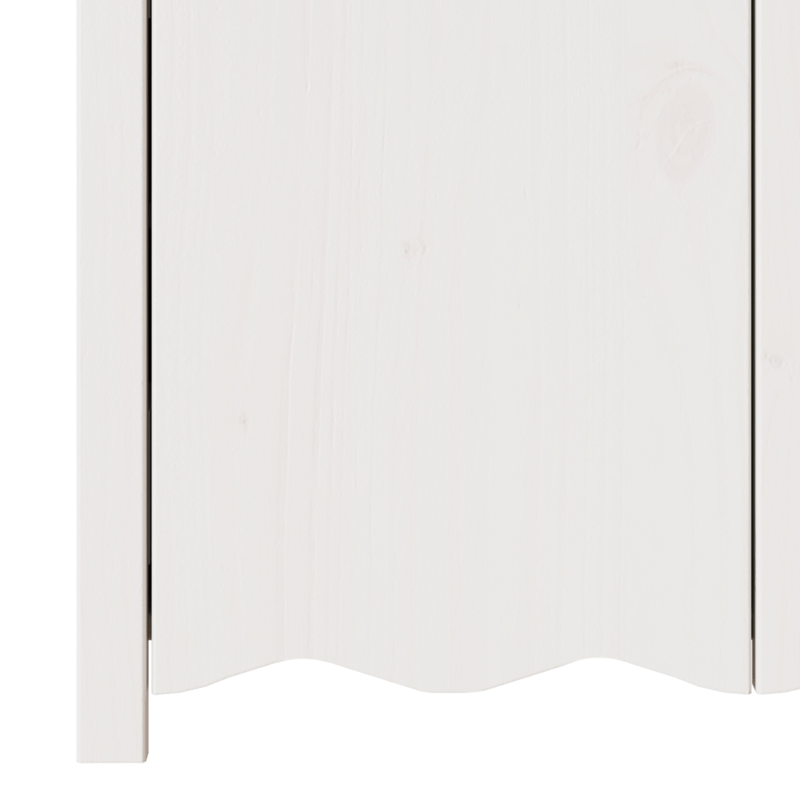 Dressoir – Sideboard – Opbergkast – Ladekast – Kast – Wit gelakt – Massief hout & spaanplaat – Compact 79x43x75,5 cm