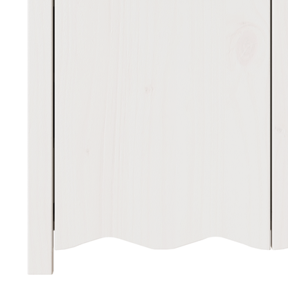 Dressoir – Sideboard – Opbergkast – Ladekast – Kast – Wit gelakt – Massief hout & spaanplaat – Compact 79x43x75,5 cm