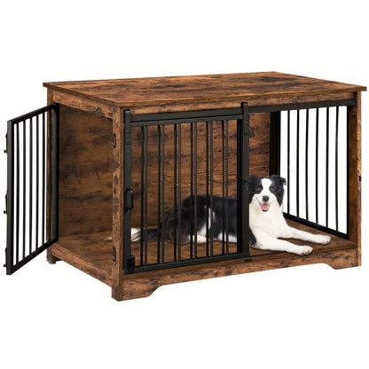 Hondenbench – Hondenkooi – Hondenbox – Bench Voor Honden – Huisdier Bench – Moderne Hondenbench Met 2 Deuren – Geschikt Voor Honden Tot 100 kg – Multifunctionele Bijzettafel