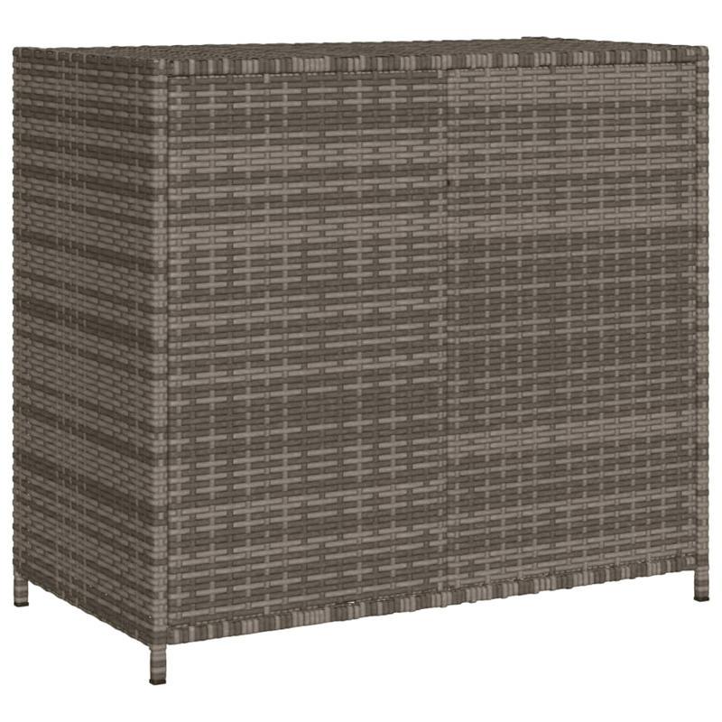 Opbergkast Buiten – Tuinkast – Tuinbox – Tuinkastje – Buitenberging – Grote Ruimte 83x45x76 cm – Duurzaam PE-Rattan Met Stalen Frame